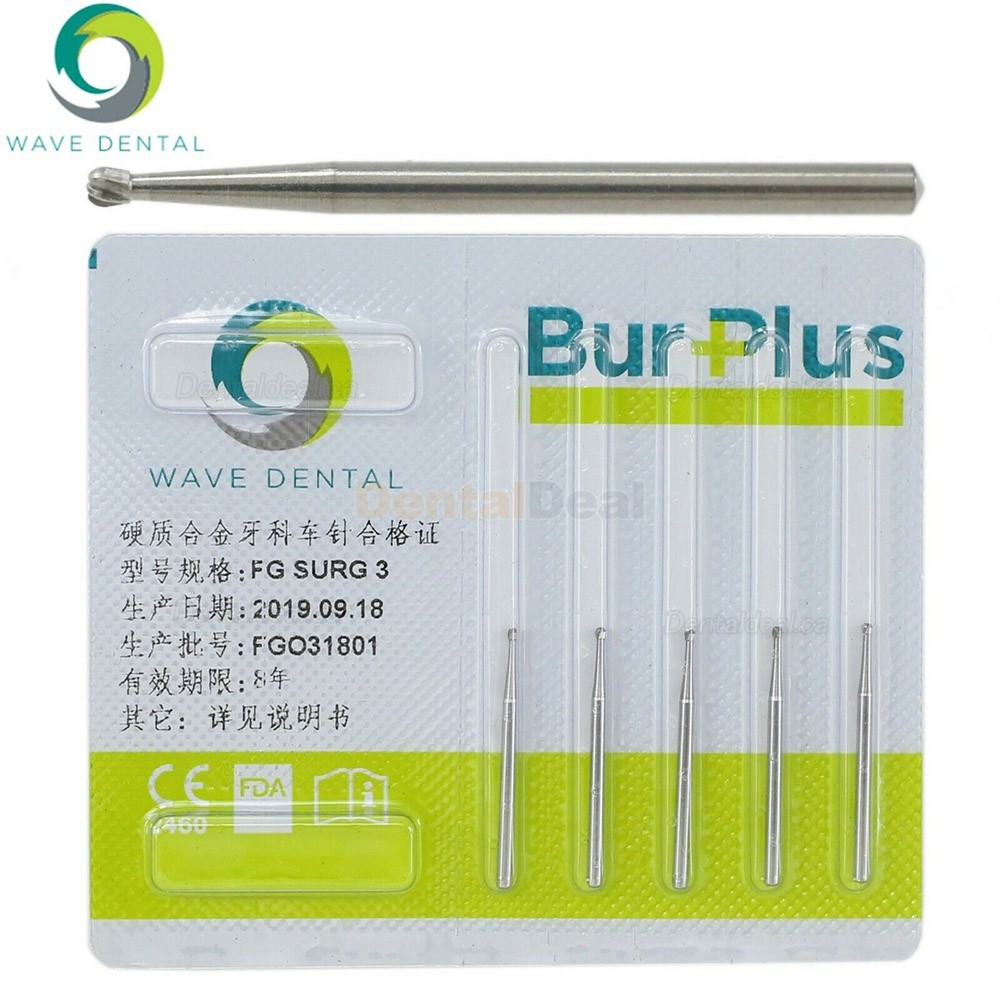10Pcs FG Surgical Carbide Burs 1 2 4 5 6 8 Dental Friction Grip Round Carbide Burs